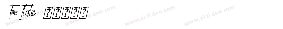 Time Italic字体转换